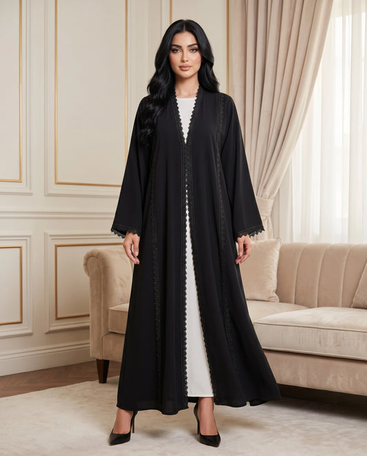 Noir Grace Korean Crepe Abaya