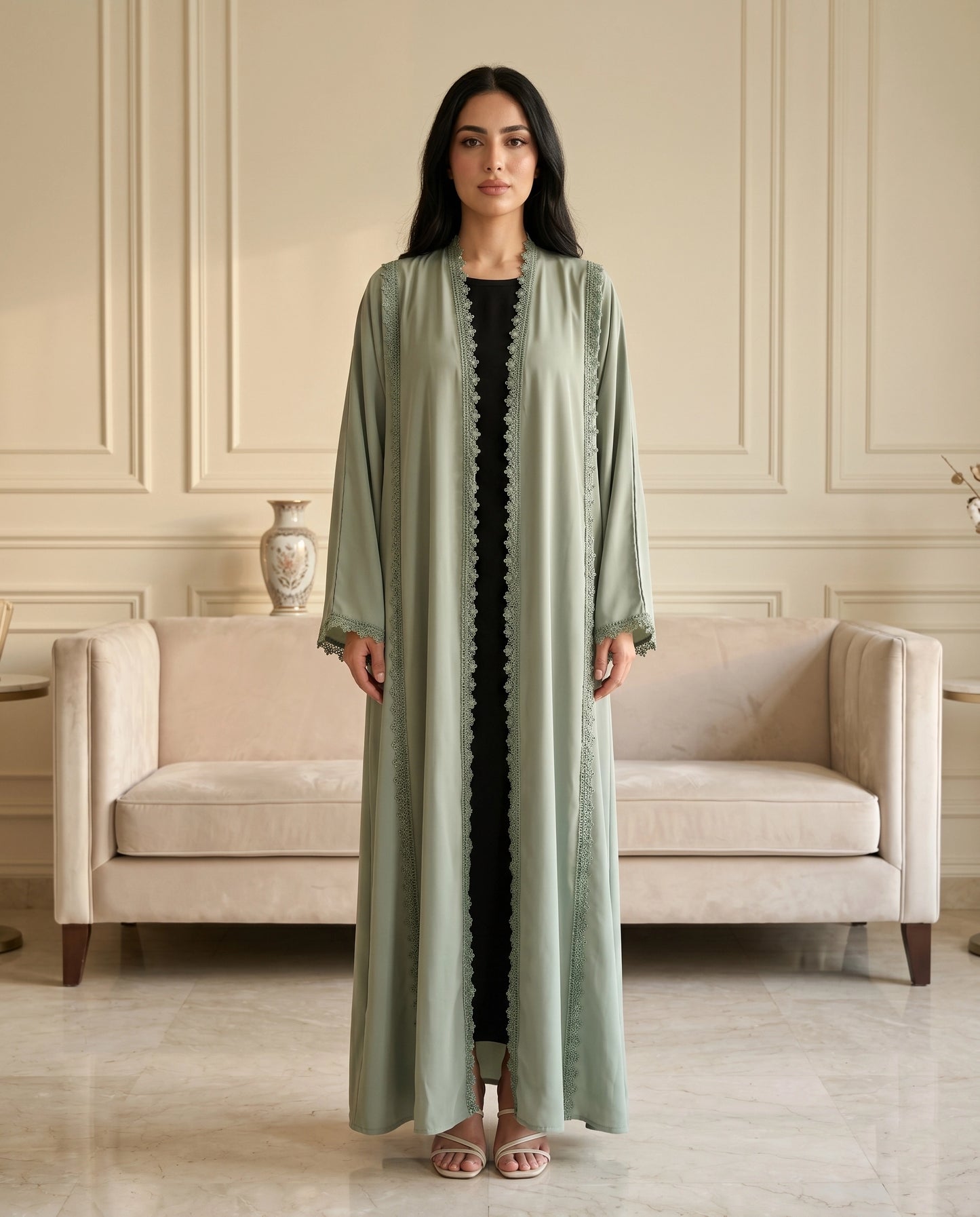 Sage Grace Korean Crepe Abaya