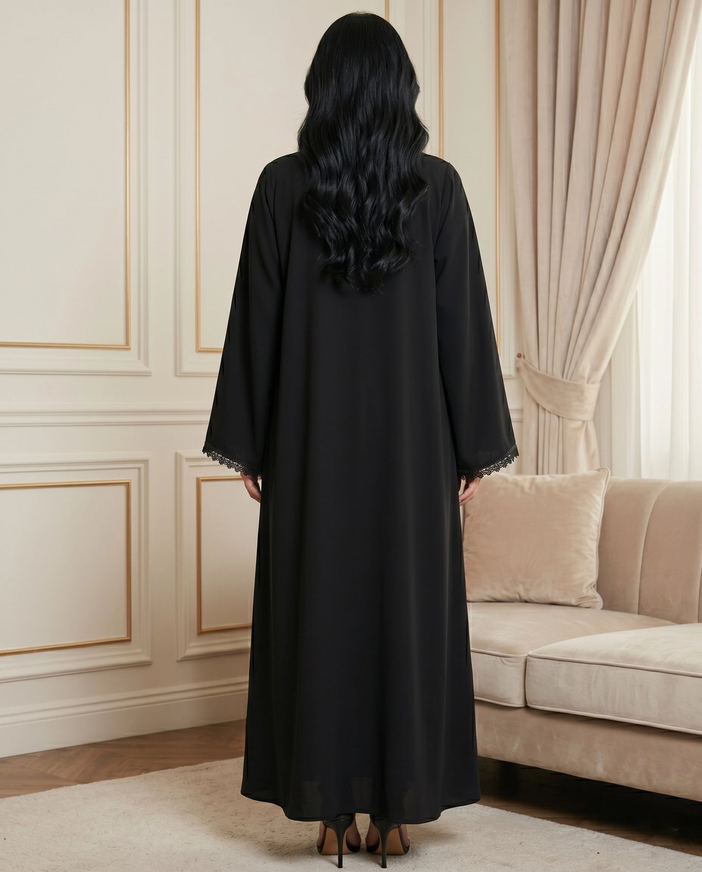 Noir Grace Korean Crepe Abaya