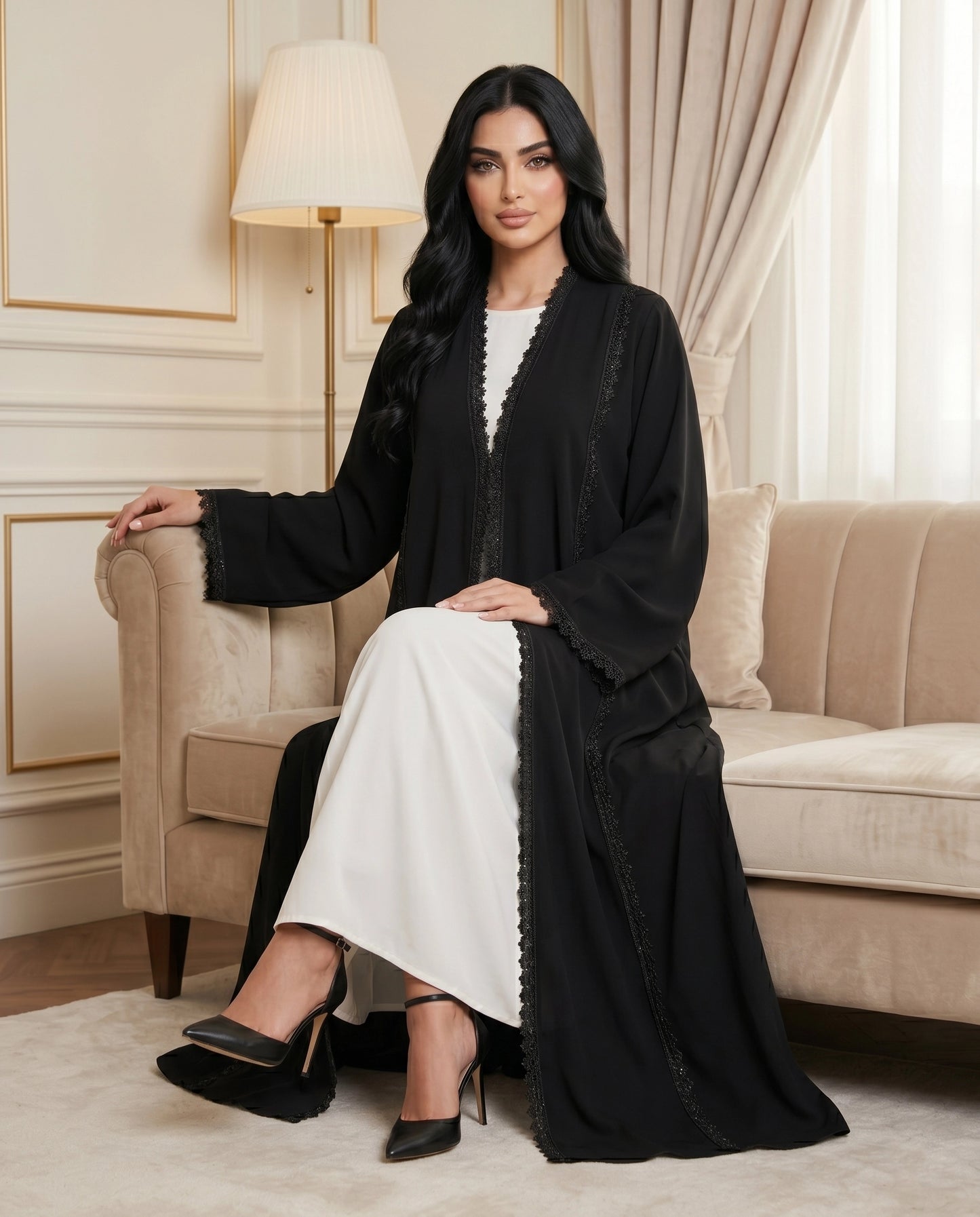 Noir Grace Korean Crepe Abaya